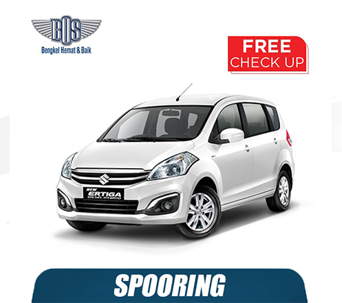 Spooring + (Free Check-up 58 Komponen Kendaraan) di Bengkel Bos