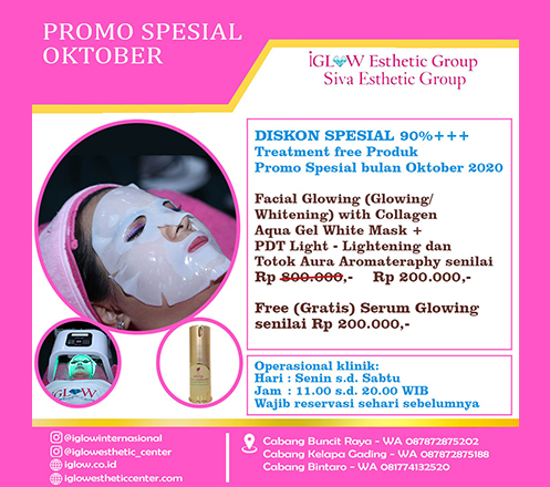 iGLOW Facial Glowing with Collagen Aqua Gel White Mask by Siva Esthetic