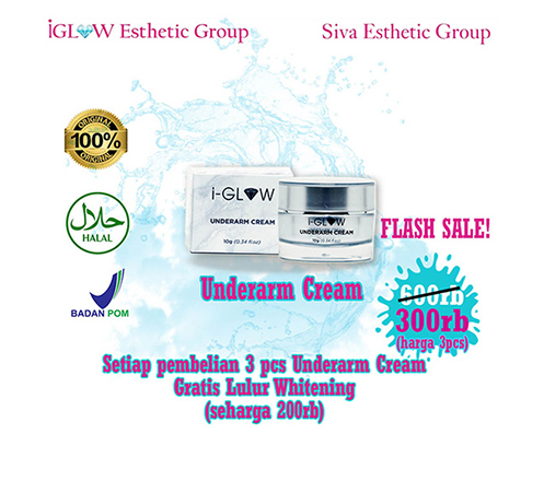iGLOW Underarm Cream (3 Pcs) + Treatment by Siva Esthetic