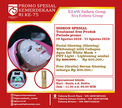 iGLOW Facial Glowing with Collagen Aqua Gel White Mask by Siva Esthetic