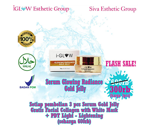 iGLOW Serum Glowing Radiance Gold Jelly (3 Pcs) + Treatment
