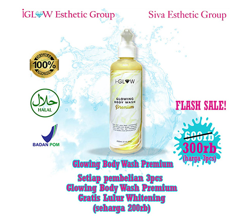 iGLOW Glowing Body Wash Premium (3 Pcs) + Treatment by Siva